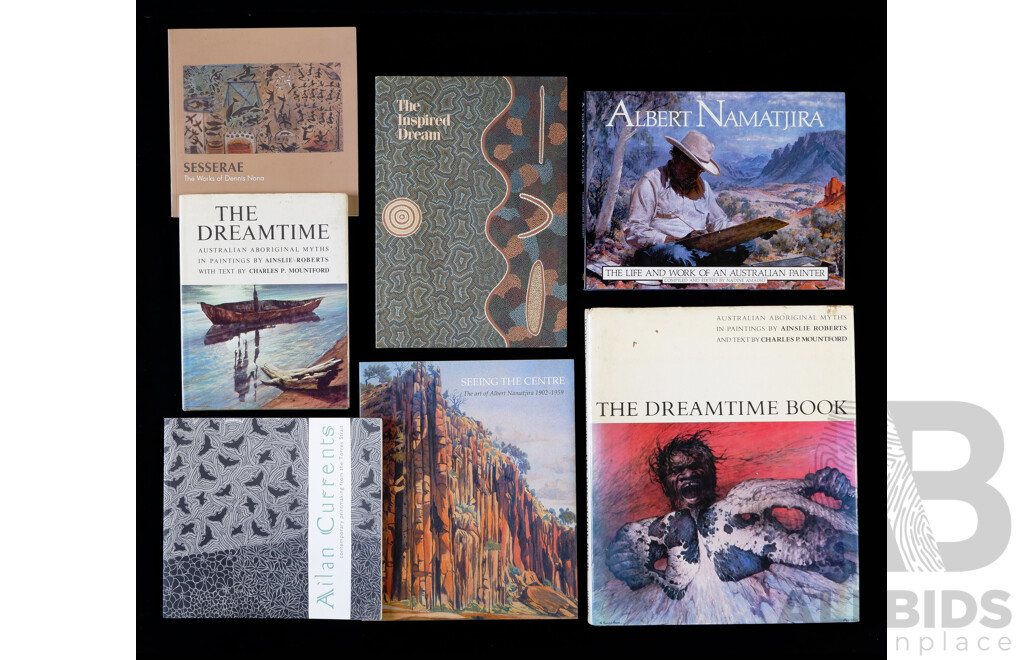 Collection Books Relating to Australian Indigenous and Torres Strait Art Including Dennis Nona, Albert Namatjira and More