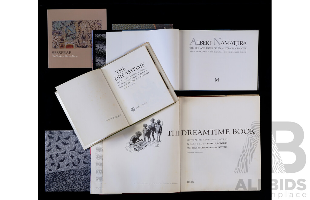 Collection Books Relating to Australian Indigenous and Torres Strait Art Including Dennis Nona, Albert Namatjira and More