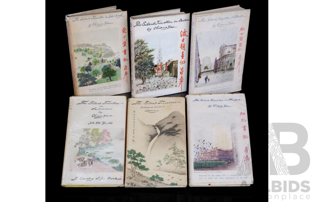 Collection Six Vintage Editions the Silent Traveller Including First Editions in New York, in Boston, in Dublin