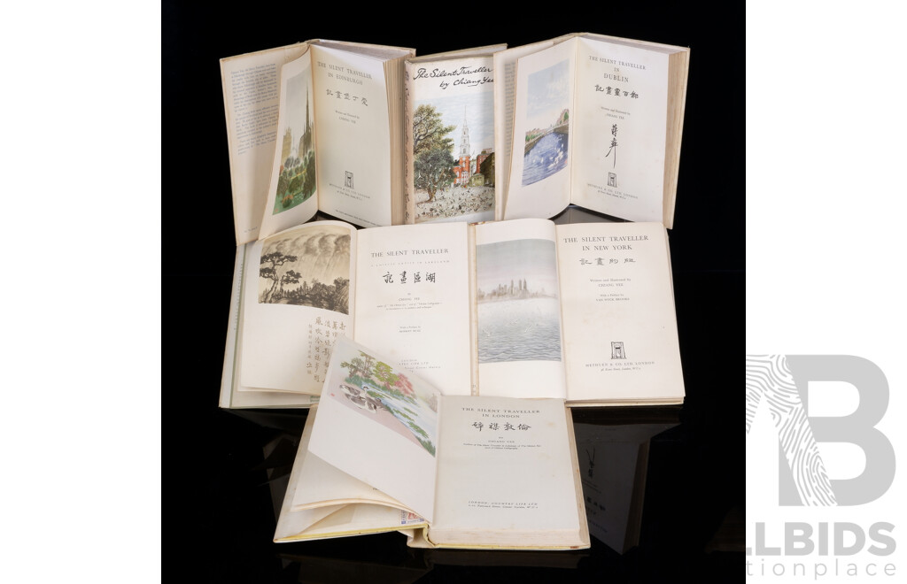 Collection Six Vintage Editions the Silent Traveller Including First Editions in New York, in Boston, in Dublin