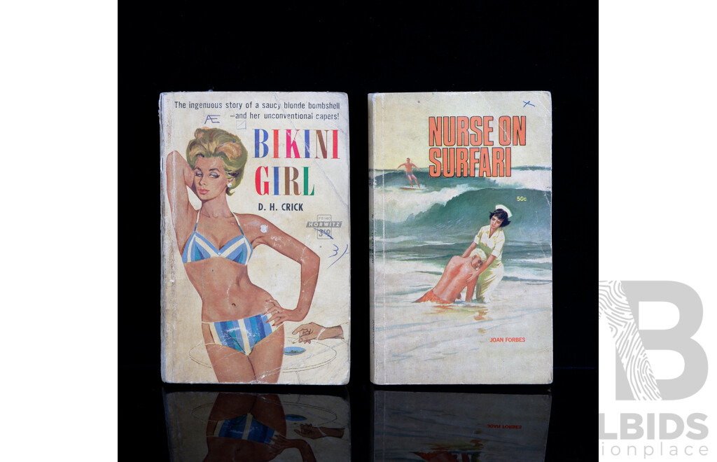 Two Vintage Australian Saucy Tales Comprising Nurse on Safari by Joan Forbes, Bikini Girl by D H Crick, Both Paperback