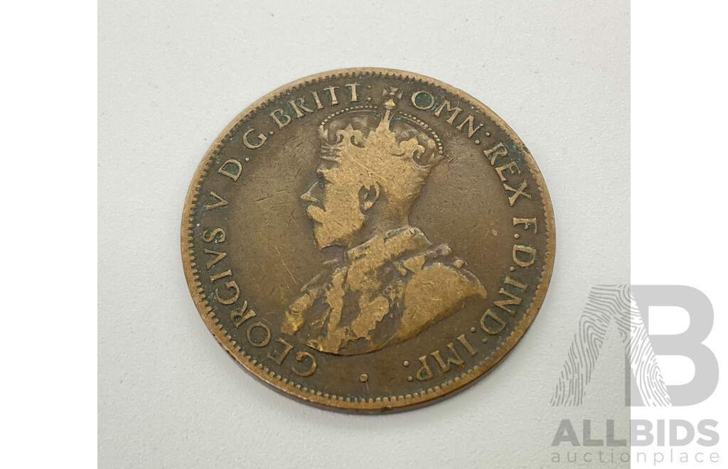 Australian 1915 Heaton 'H' Half Penny