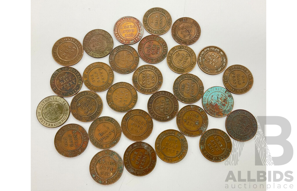 Collection of Australian KGV Half Pennies(28)