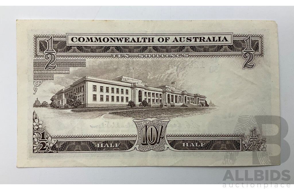 Australian Ten Shillings Note, Coombs/Wilson AG 12030