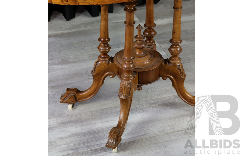 Victorian Flame Mahogany Occasional Table