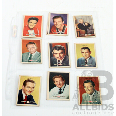Collection of Vintage Trading Cards by Ampol and Atlantic Featuring Cars and Movie Stars