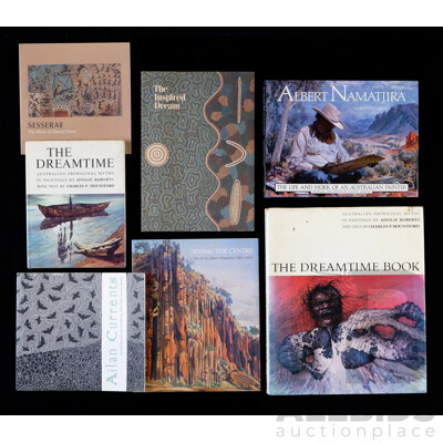 Collection Books Relating to Australian Indigenous and Torres Strait Art Including Dennis Nona, Albert Namatjira and More