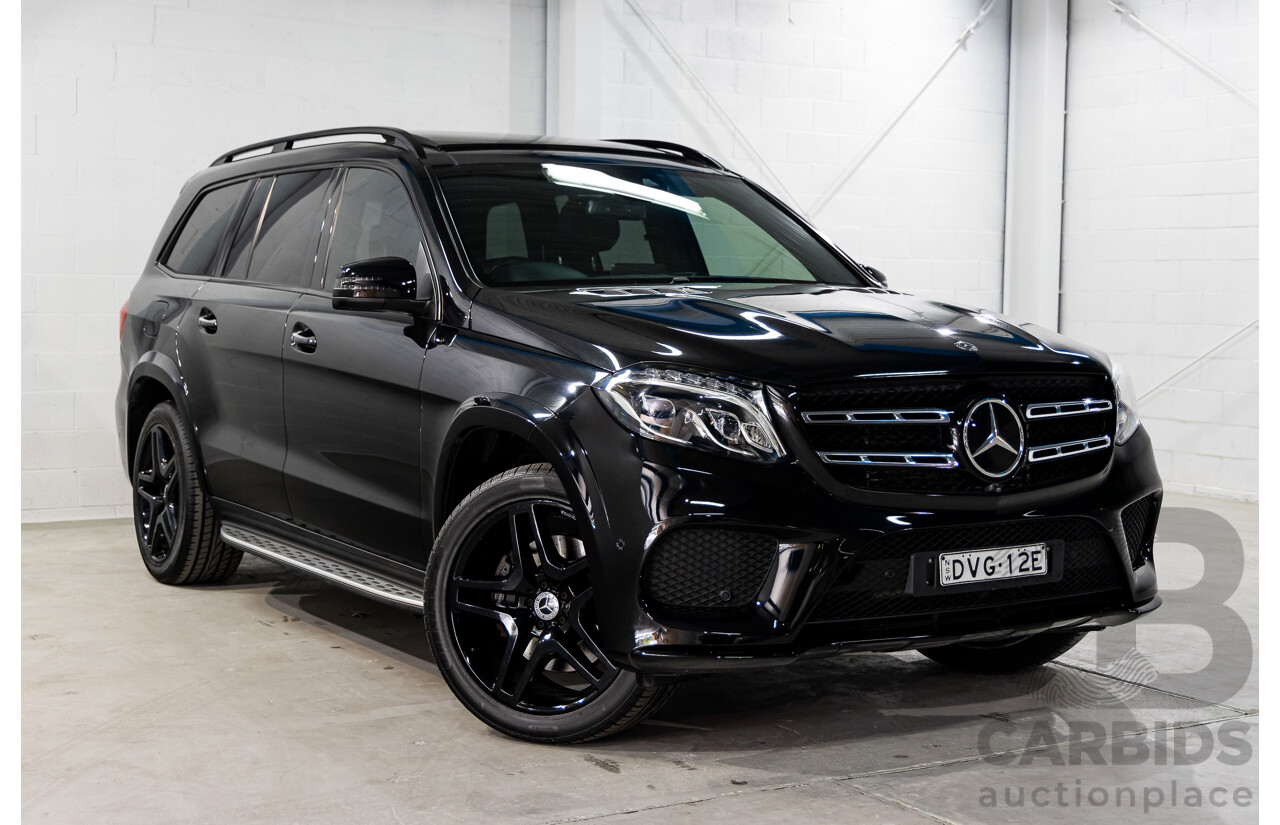 02/2018 Mercedes-Benz GLS350d 4Matic (AWD) X166 MY17 4D Wagon Obsidian Black Metallic Turbo Diesel 3.0L