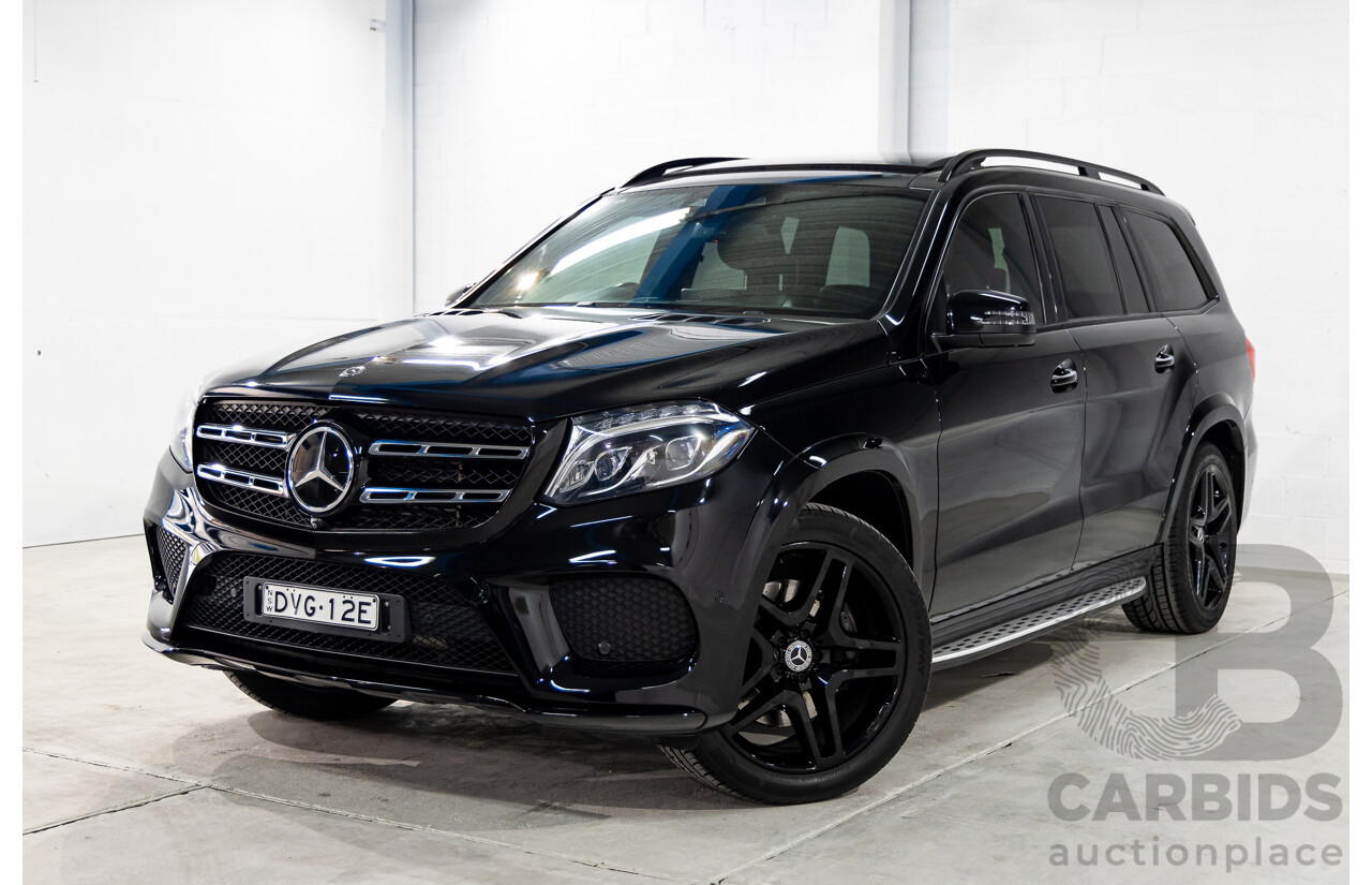 02/2018 Mercedes-Benz GLS350d 4Matic (AWD) X166 MY17 4D Wagon Obsidian Black Metallic Turbo Diesel 3.0L