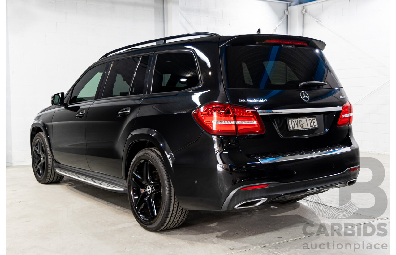 02/2018 Mercedes-Benz GLS350d 4Matic (AWD) X166 MY17 4D Wagon Obsidian Black Metallic Turbo Diesel 3.0L