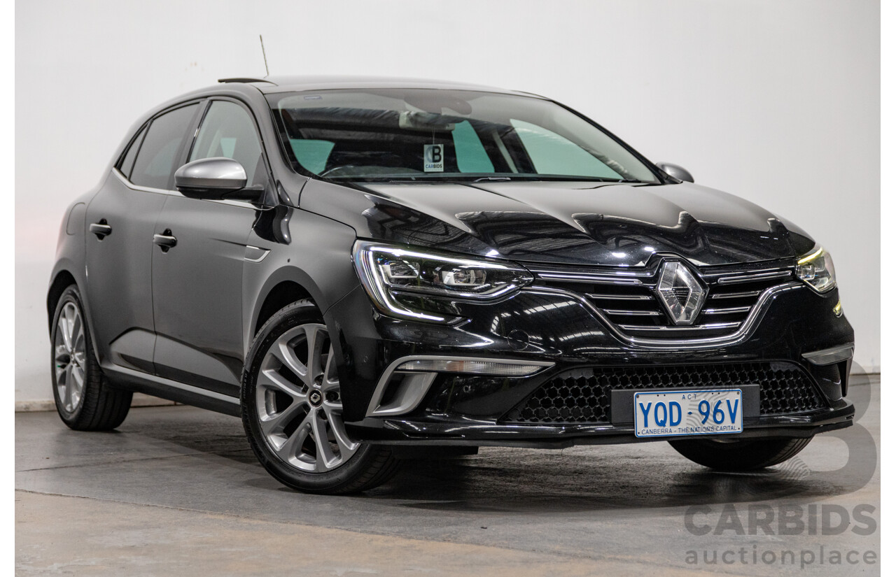 9/2017 Renault Megane GT-Line 5d Hatchback Diamond Black Metallic Turbo 1.2L