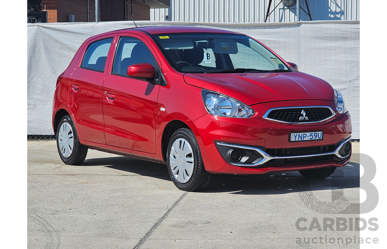 4/2019 Mitsubishi Mirage ES LA MY19 5d Hatchback Red 1.2L