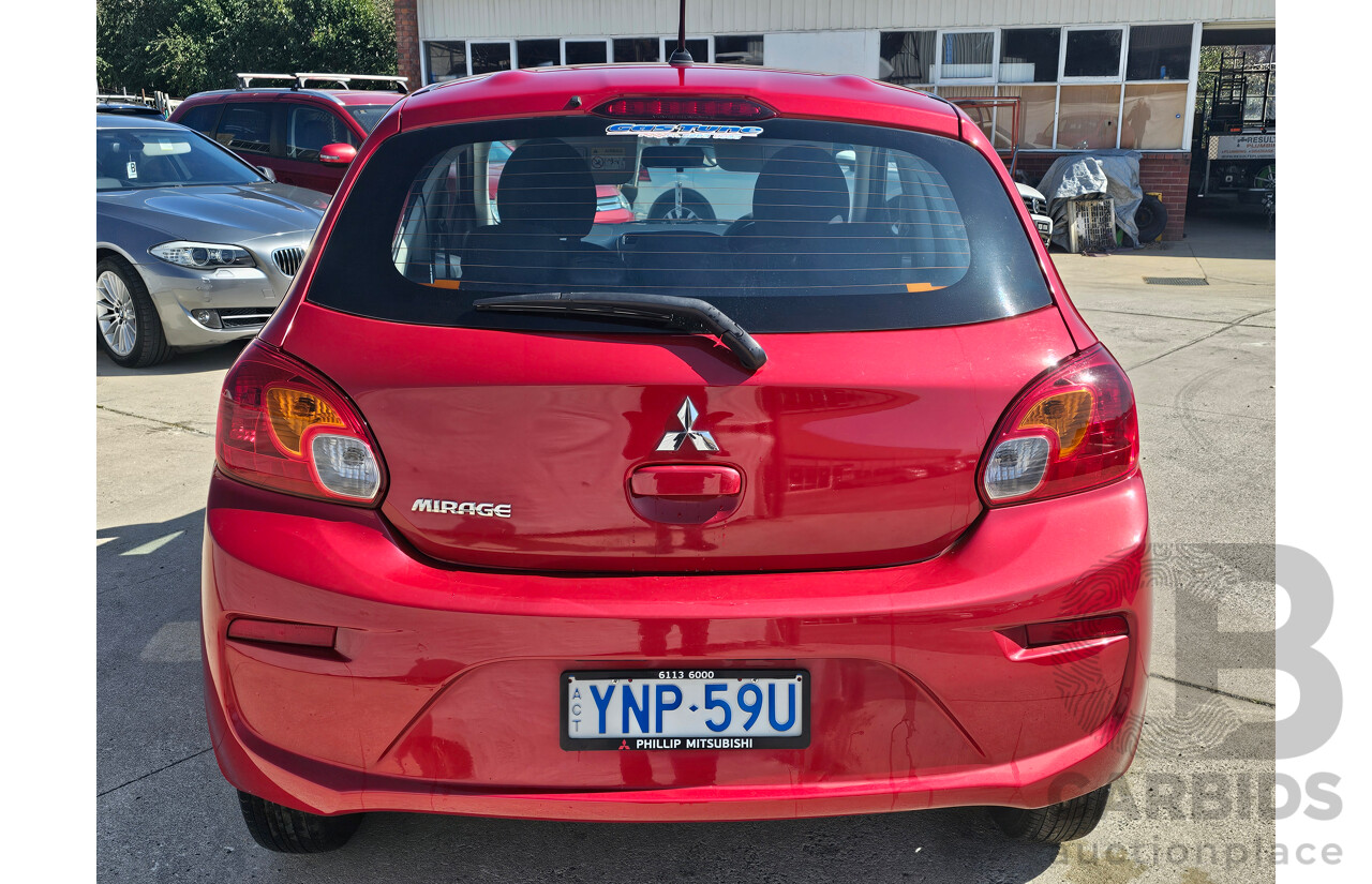 4/2019 Mitsubishi Mirage ES LA MY19 5d Hatchback Red 1.2L