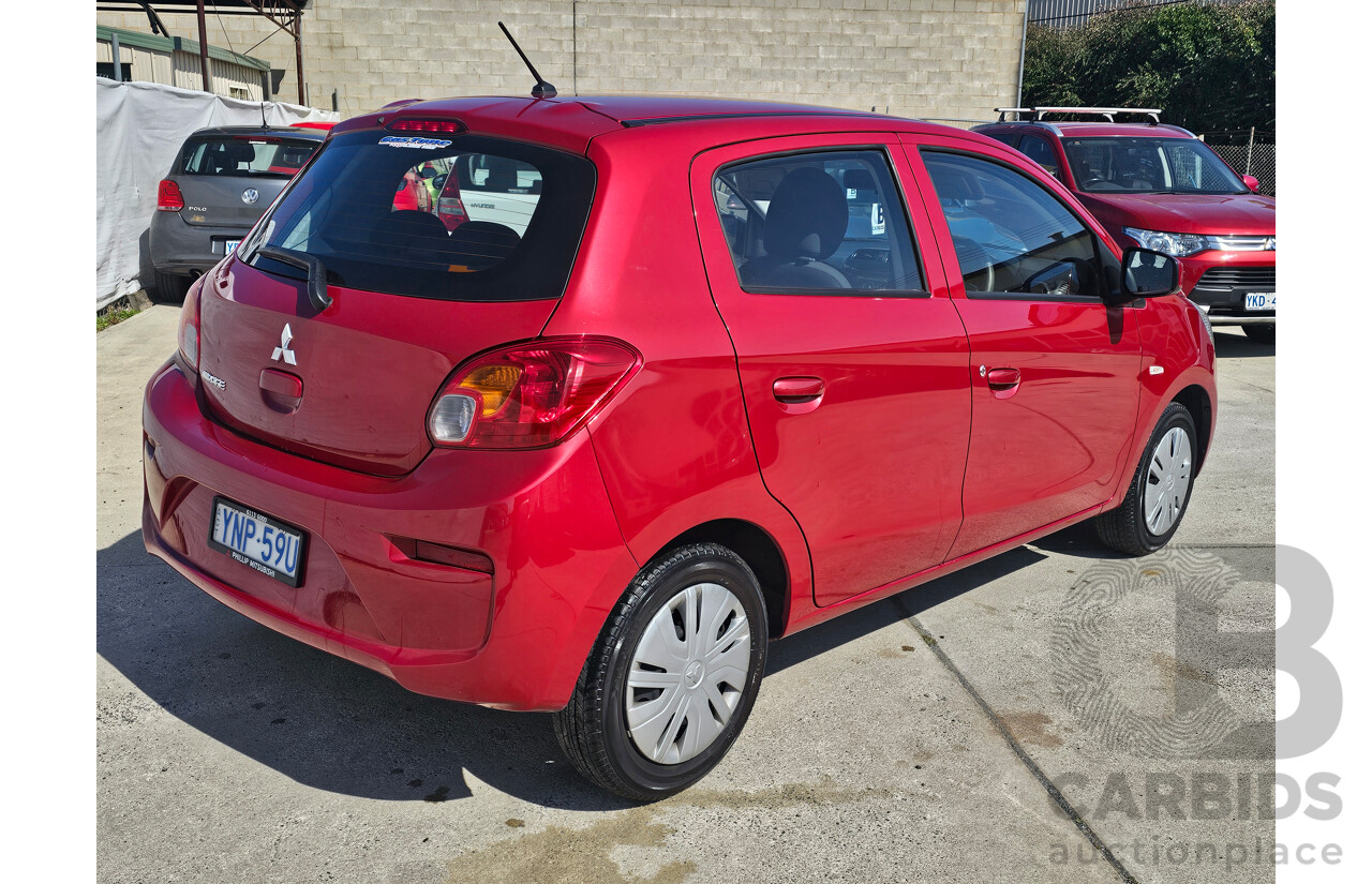 4/2019 Mitsubishi Mirage ES LA MY19 5d Hatchback Red 1.2L