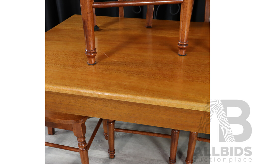 Ash Seven Piece Dining Suite with American Cherrywood Legs