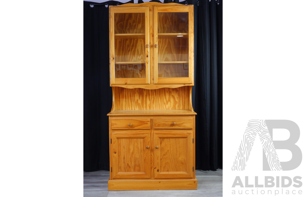 Modern Pine Buffet and Hutch