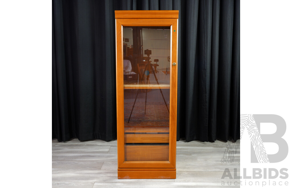 Teak Glass Front Cabinet by Macrob Furniture