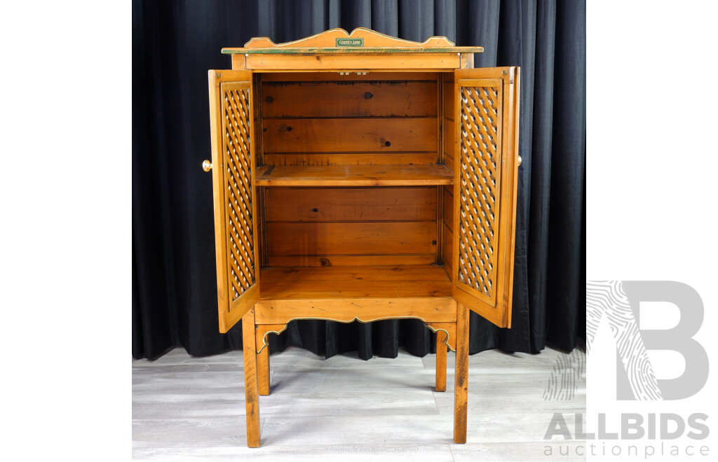 Modern Country Pine Elevated Entertainment Cabinet