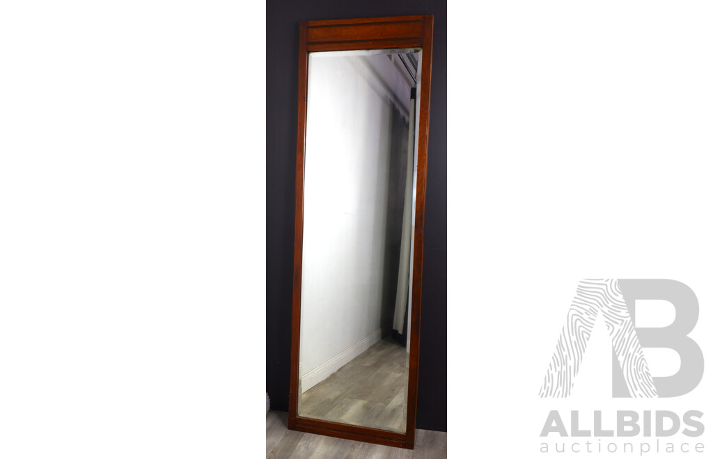 Oak Framed Bevelled Edge Mirror