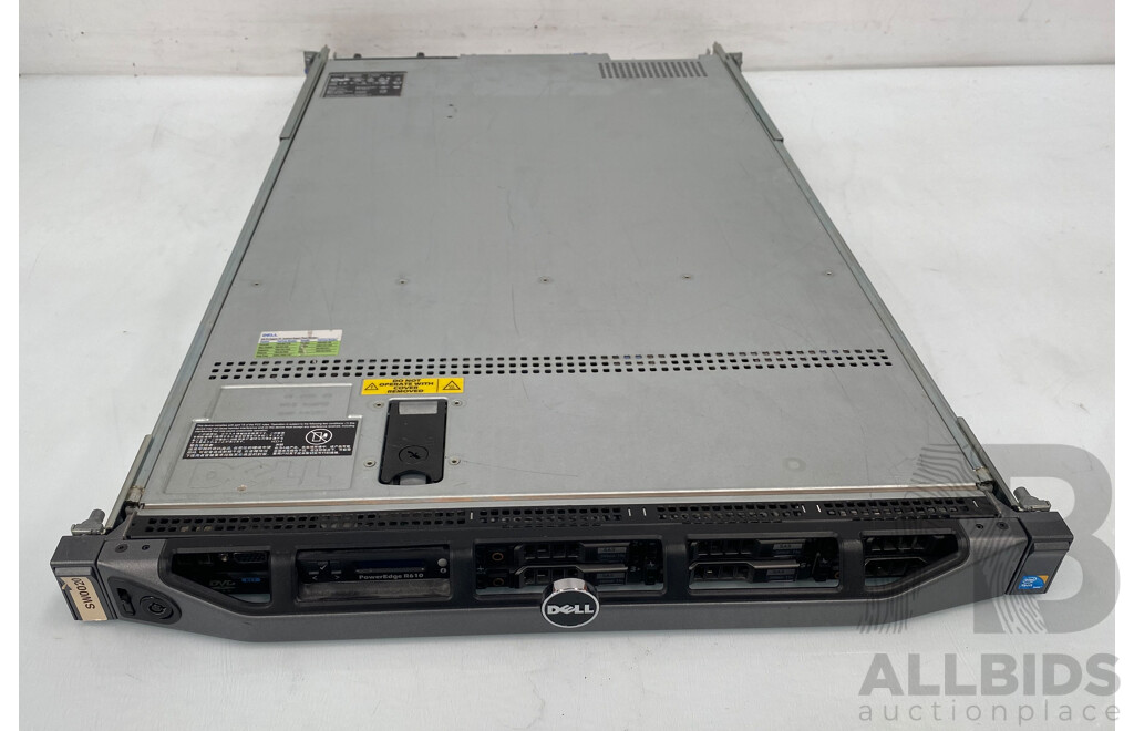 Dell (E01S) PowerEdge R610 Dual Xeon (E5606) 2.13GHz Quad-Core CPU 1RU Servers W/ 56GB DDR3