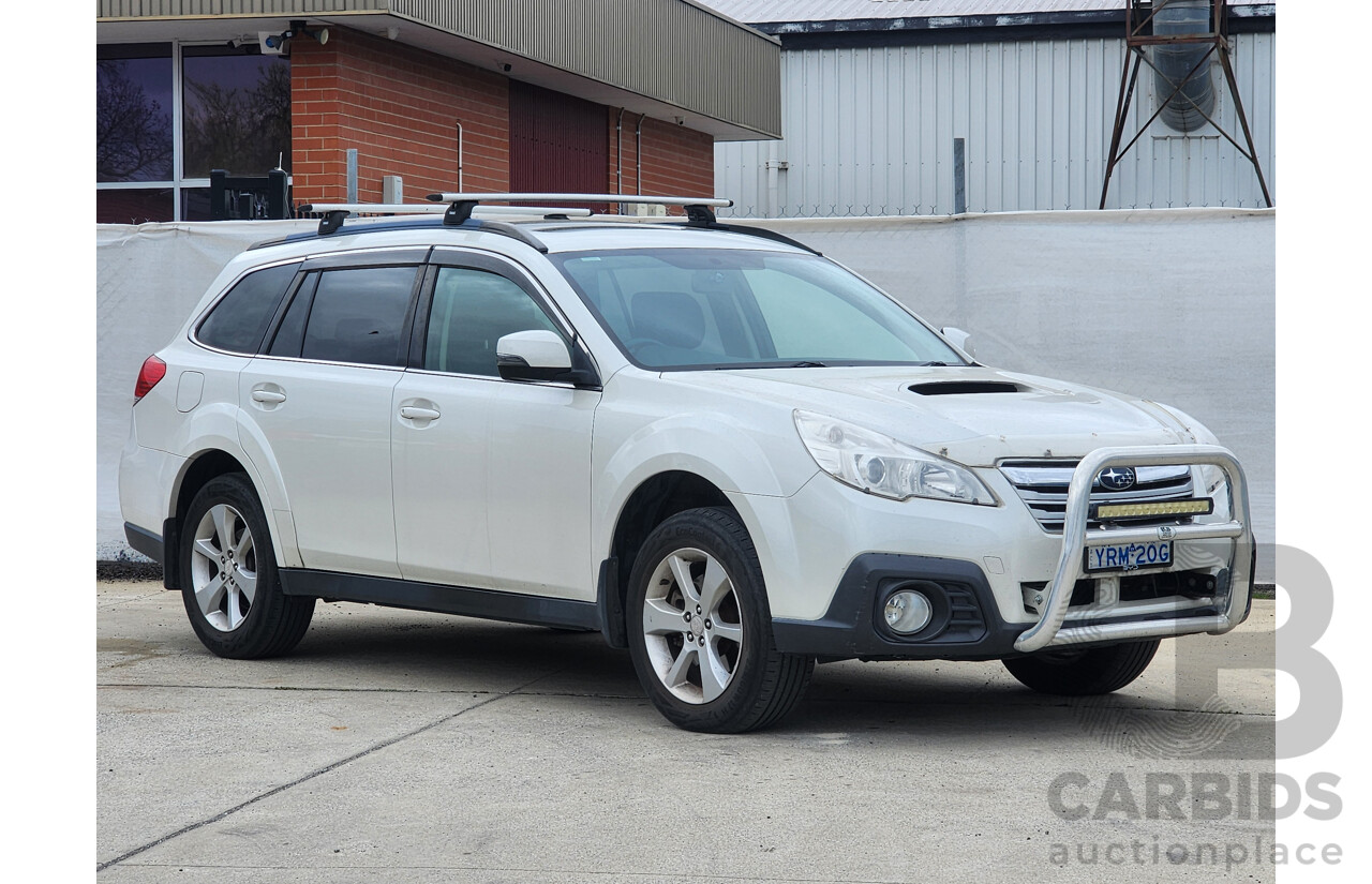 5/2013 Subaru Outback 2.0D Premium MY13 4d Wagon White 2.0L