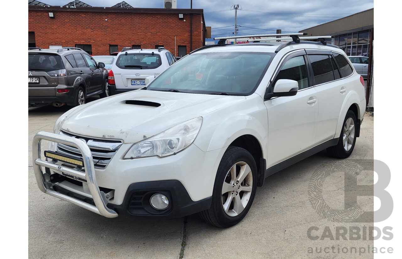 5/2013 Subaru Outback 2.0D Premium MY13 4d Wagon White 2.0L