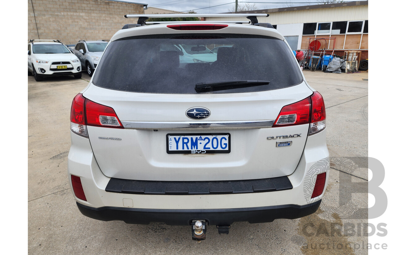 5/2013 Subaru Outback 2.0D Premium MY13 4d Wagon White 2.0L