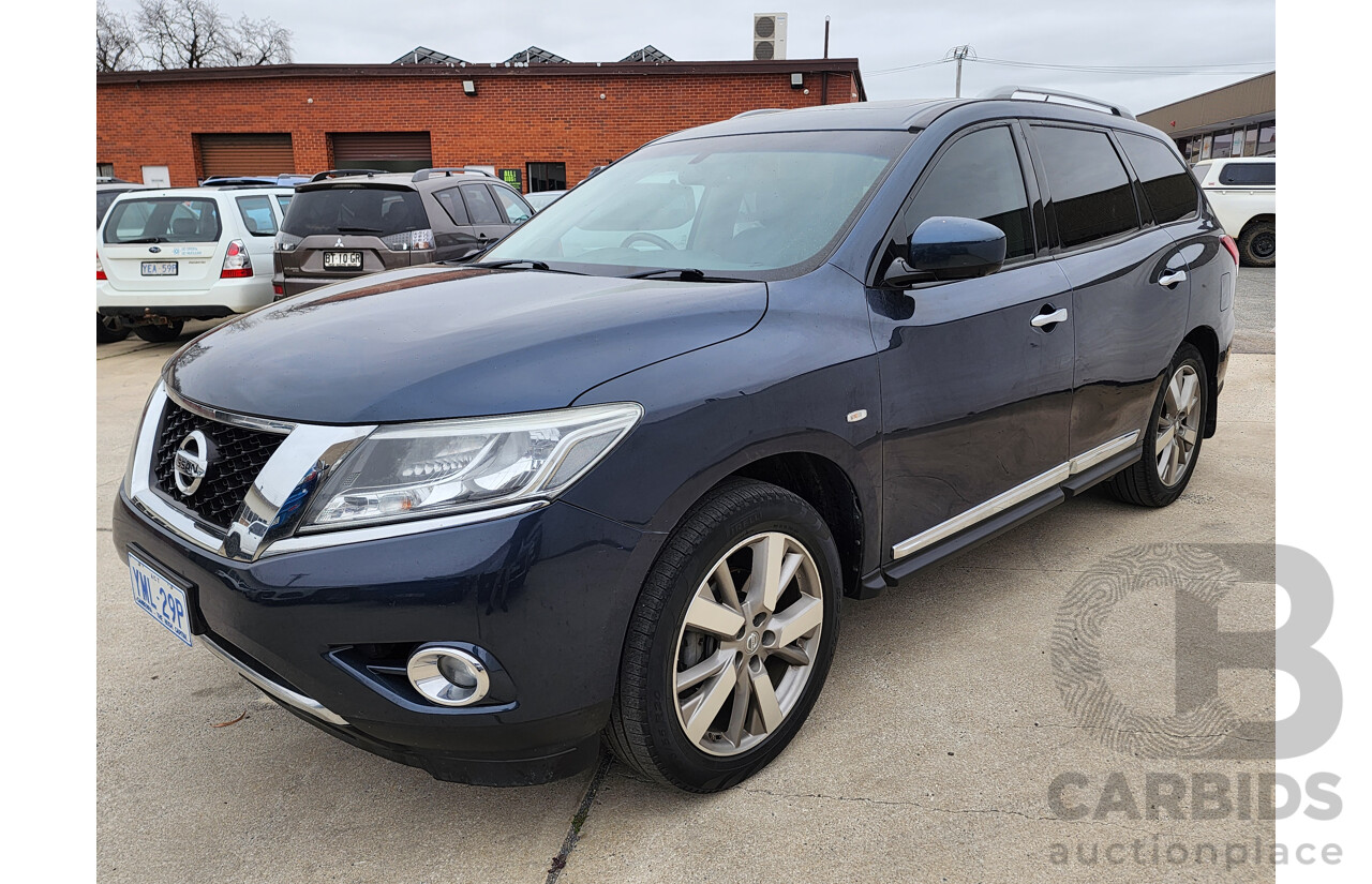 6/2016 Nissan Pathfinder Ti (4x4) R52 MY15 4d Wagon Blue 3.5L