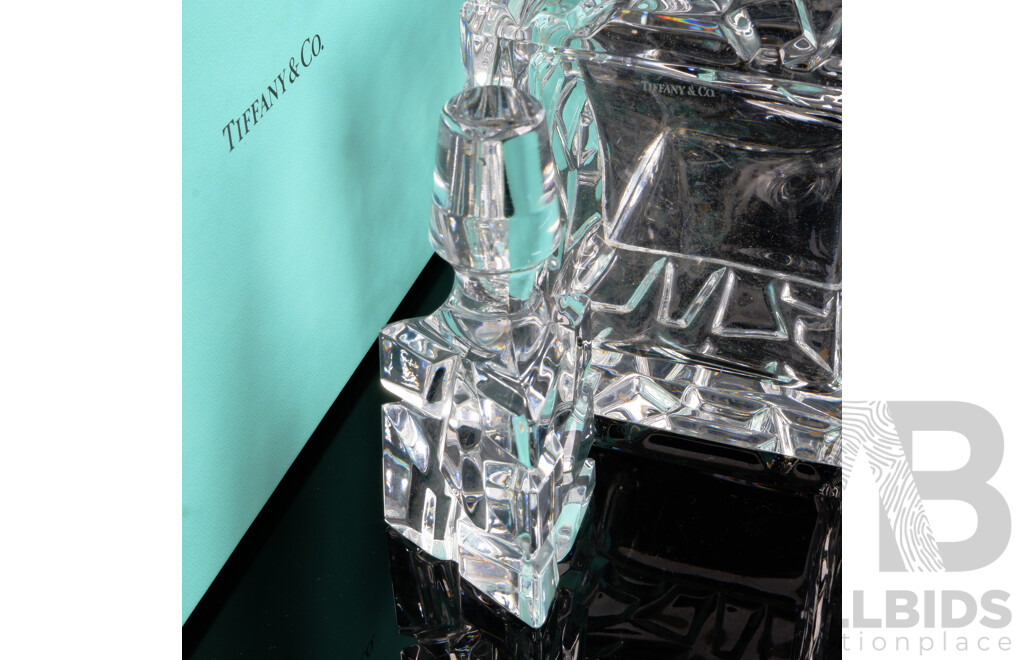 Retro 1970s Tiffany & Co Crystal Decanter and Stopper in Original Box