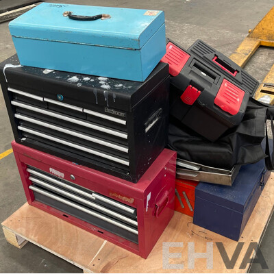 Tool Boxes Assorted Lot of 12