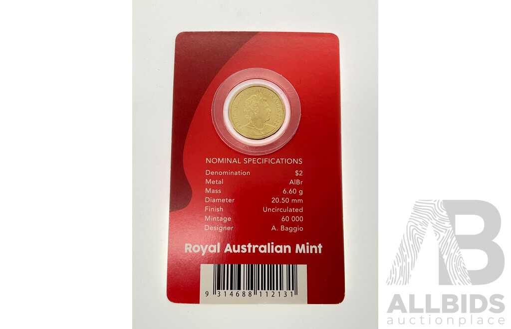 Australian RAM 2022 Commemorative Two Dollar Coin, Remembrance Day 'C' Mint Mark