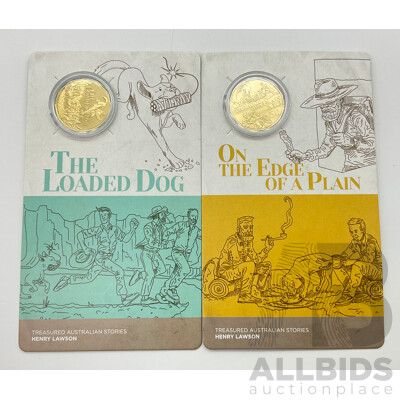 Australian RAM 2022 Commemorative Fifty Cent Coins, Henry Lawson Treasured Australian Stories, on the Edge of a Plain and the Loaded Dog