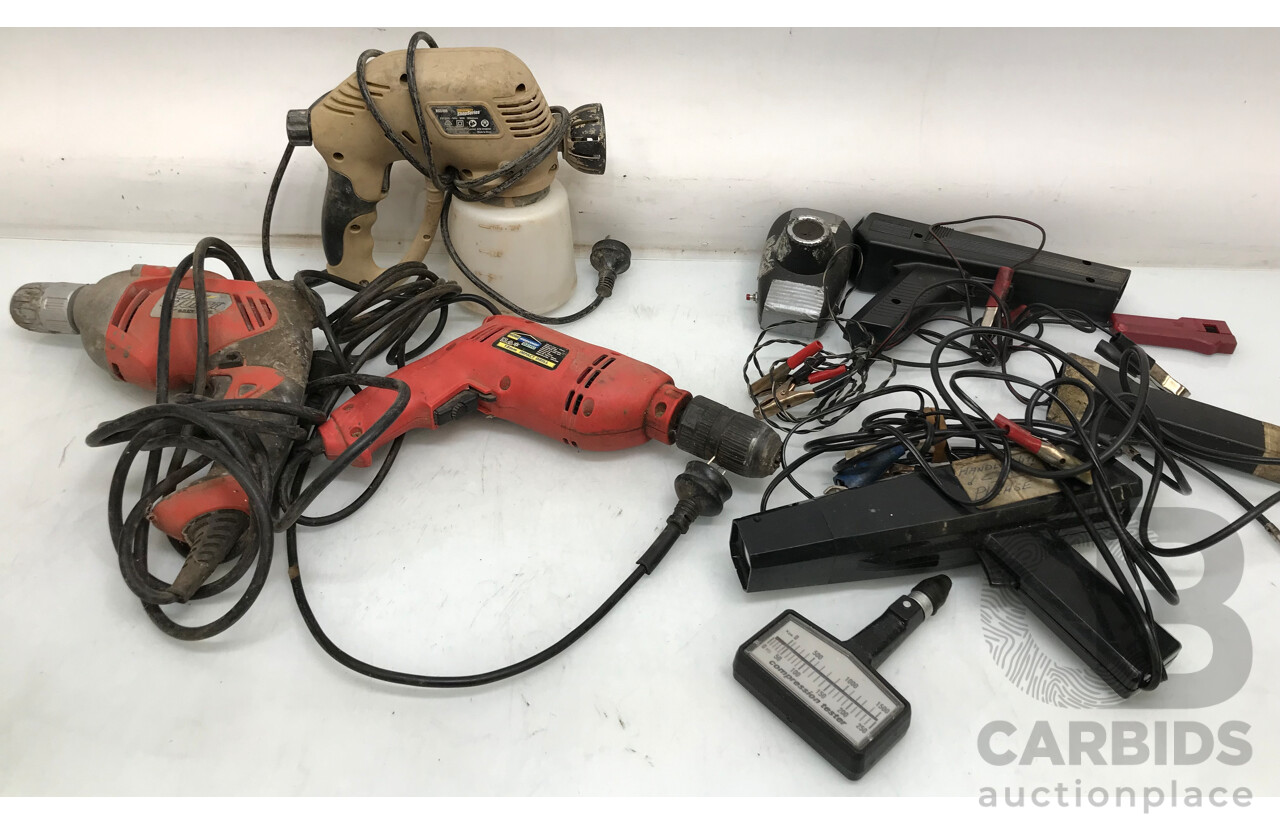 Assorted Corded Tools and Timing Light Kit