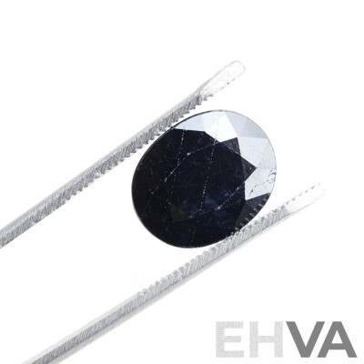 Natural Sapphire, Oval Cut Unset Gemstone, Strong Dark Blue, 10.9mm X 8.9mm X 4.9mm, 4.15CT