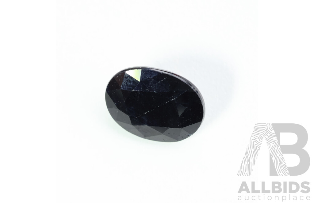 Natural Sapphire, Oval Cut Unset Gemstone, Strong Dark Blue, 10.9mm X 8.9mm X 4.9mm, 4.15CT