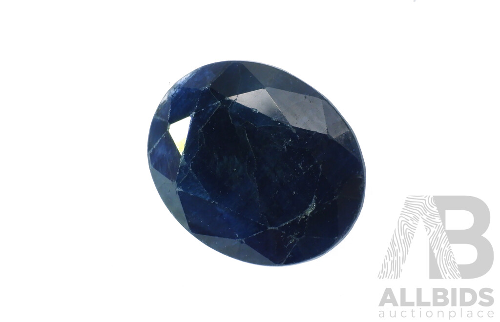 Australian Natural Blue Sapphire, 3.70ct Oval Cut Unset Gemstone, 10.35mm X 8.6mm X 4.4mm