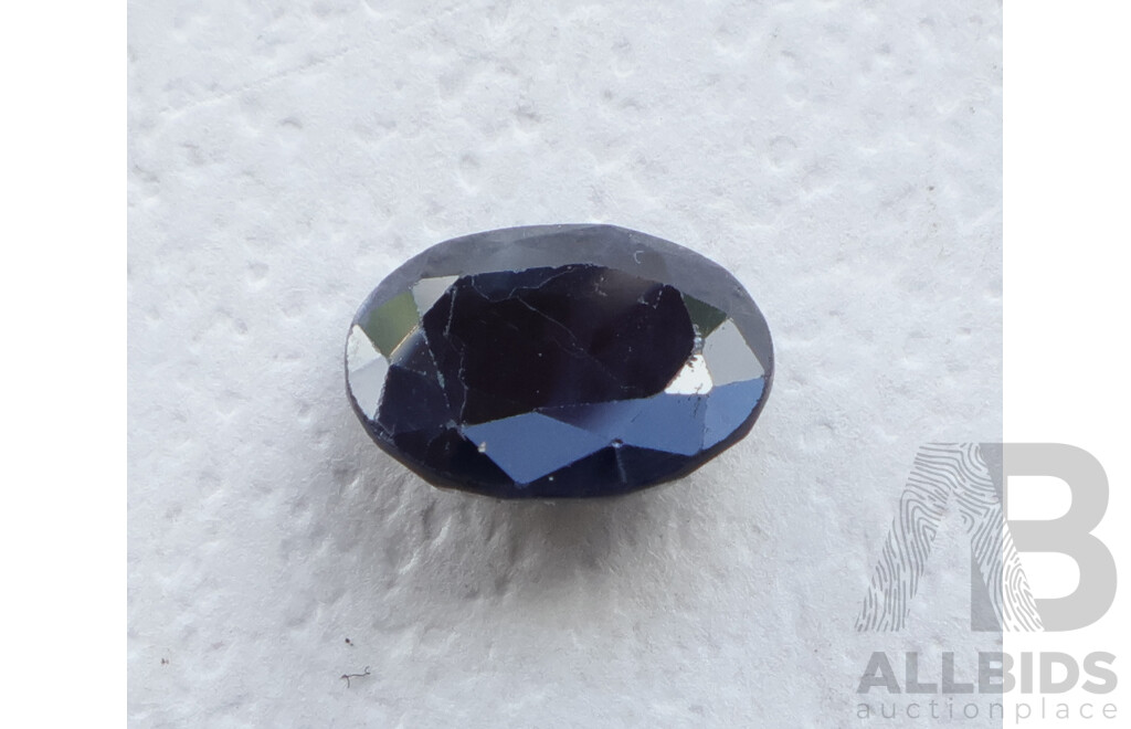 Australian Natural Blue Sapphire, 3.70ct Oval Cut Unset Gemstone, 10.35mm X 8.6mm X 4.4mm