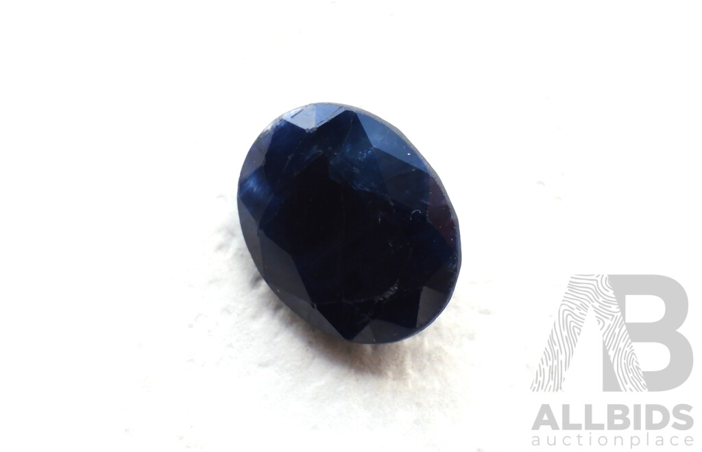 Australian Natural Blue Sapphire, 3.70ct Oval Cut Unset Gemstone, 10.35mm X 8.6mm X 4.4mm