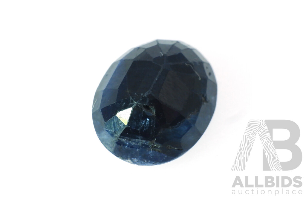 Australian Natural Blue Sapphire, 3.70ct Oval Cut Unset Gemstone, 10.35mm X 8.6mm X 4.4mm