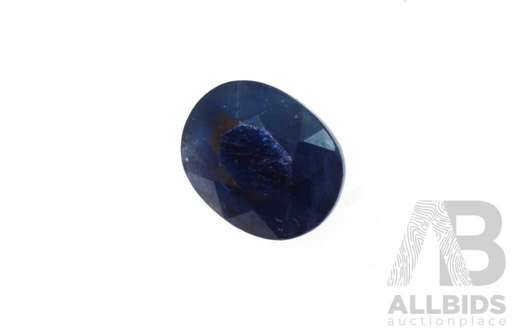 Australian Natural Blue Sapphire, 4.55ct Oval Cut Unset Gemstone, 10.25mm X 8.15mm X 5.5mm