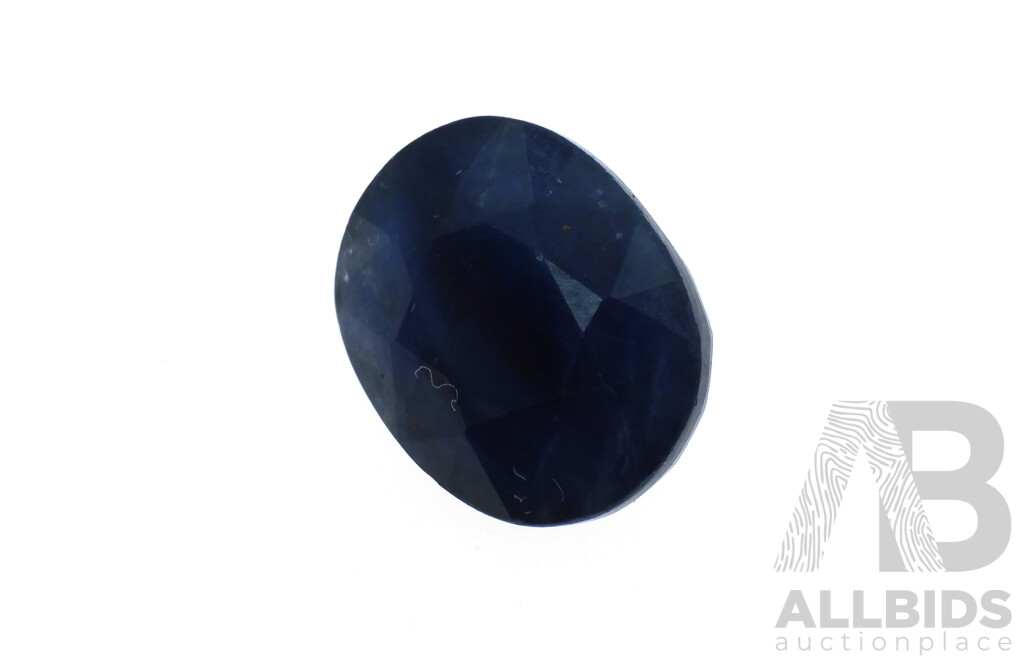 Australian Natural Blue Sapphire, 4.55ct Oval Cut Unset Gemstone, 10.25mm X 8.15mm X 5.5mm