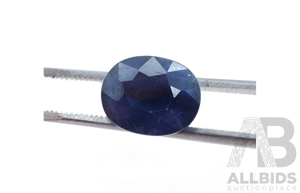 Australian Natural Blue Sapphire, 4.55ct Oval Cut Unset Gemstone, 10.25mm X 8.15mm X 5.5mm