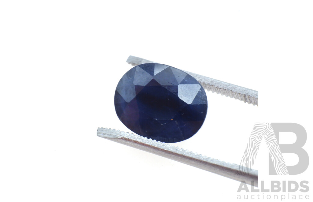 Australian Natural Blue Sapphire, 4.55ct Oval Cut Unset Gemstone, 10.25mm X 8.15mm X 5.5mm