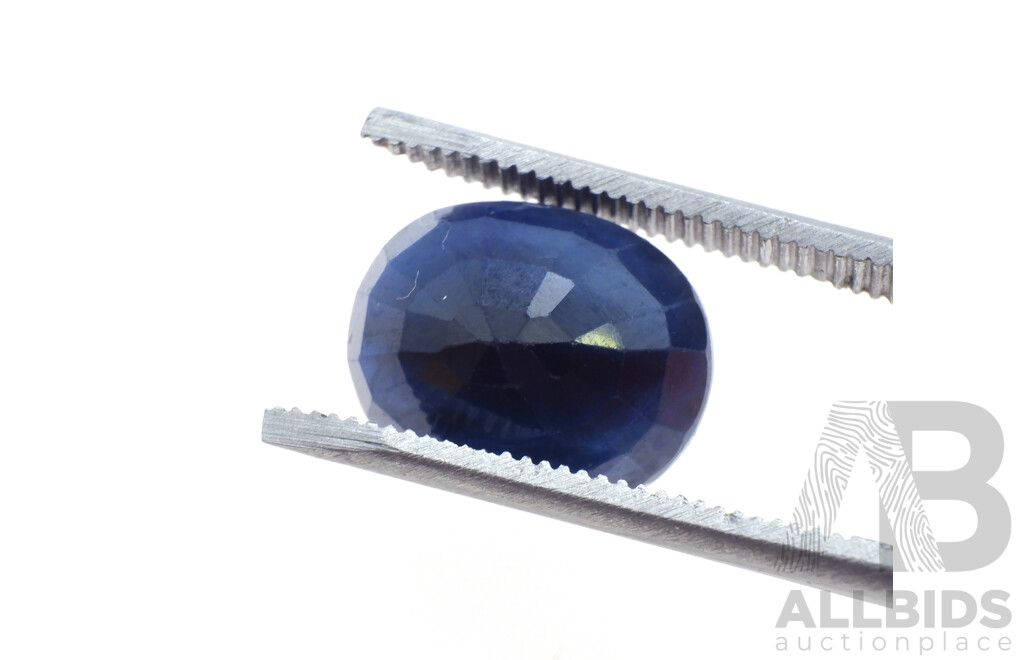 Australian Natural Blue Sapphire, 4.55ct Oval Cut Unset Gemstone, 10.25mm X 8.15mm X 5.5mm