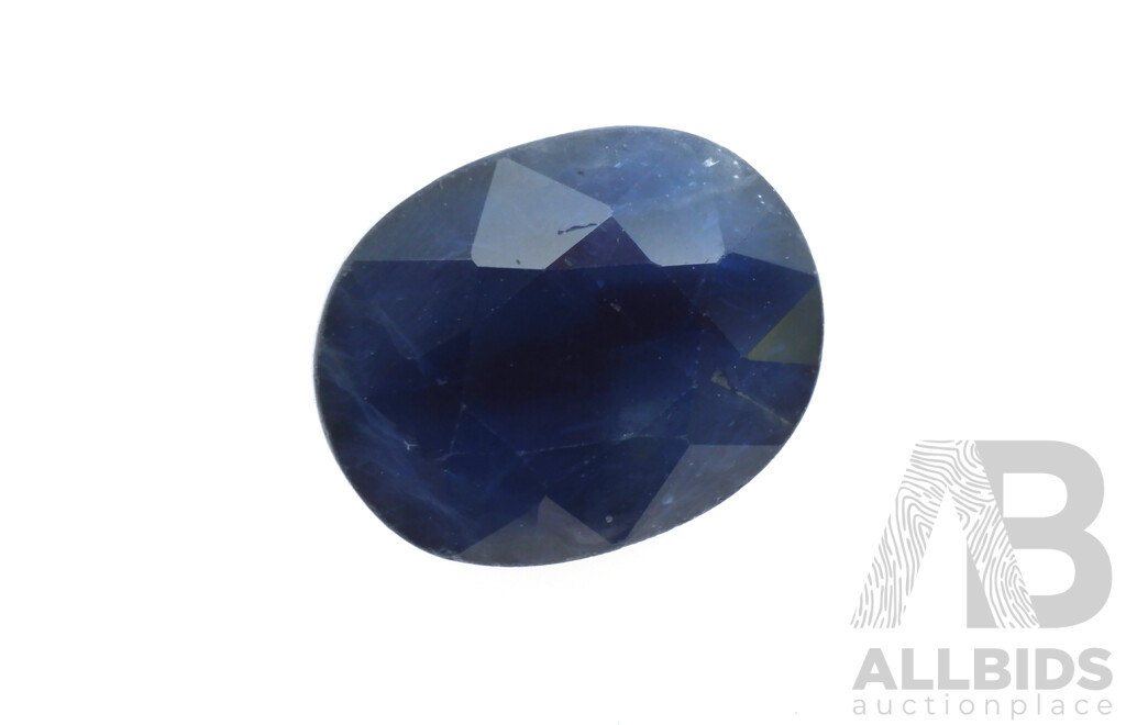 Australian Natural Blue Sapphire, 4.55ct Oval Cut Unset Gemstone, 10.25mm X 8.15mm X 5.5mm