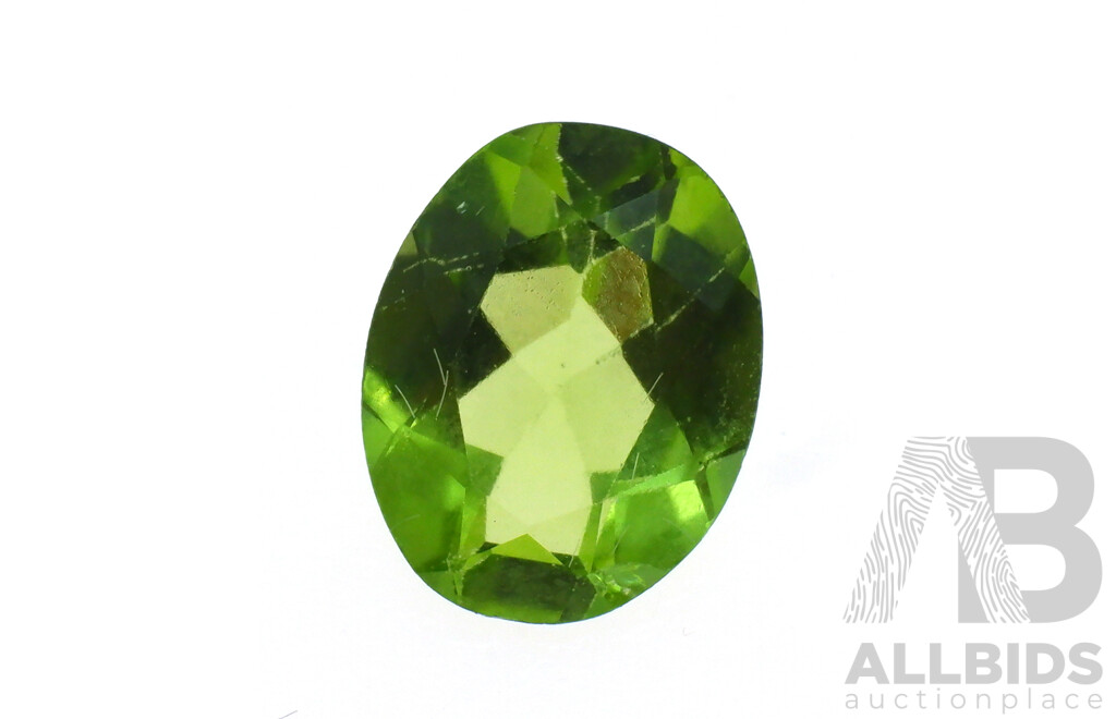 Peridot 1.65ct, Natural Unset Oval Cut Gemstone