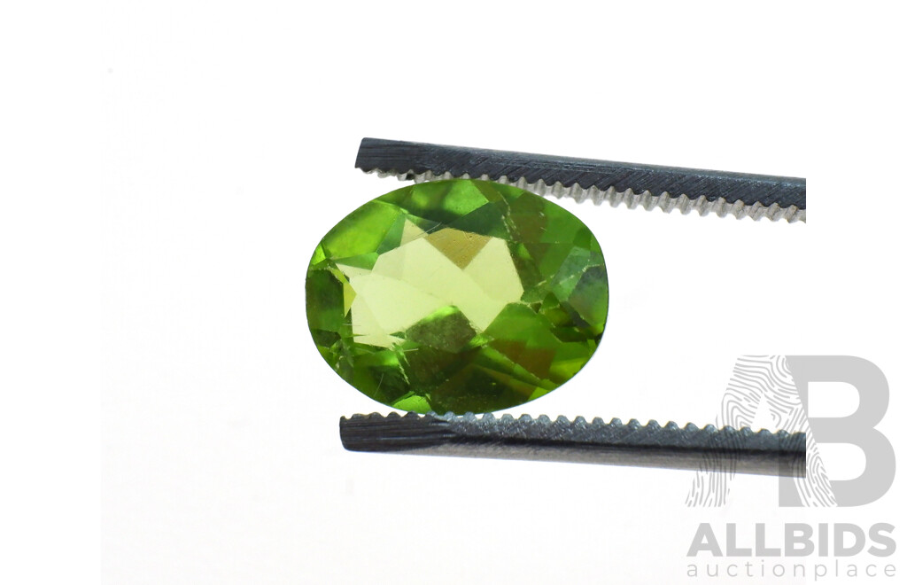 Peridot 1.65ct, Natural Unset Oval Cut Gemstone