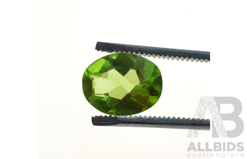 Peridot 1.65ct, Natural Unset Oval Cut Gemstone