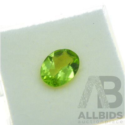 Peridot 1.65ct, Natural Unset Oval Cut Gemstone