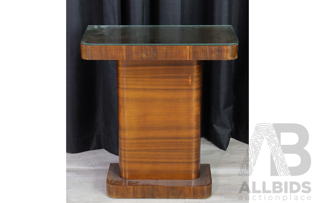 Art Deco Veneered Hall Table